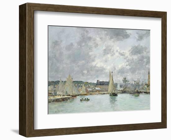 Trouville Harbour, 1880-Eugène Boudin-Framed Giclee Print