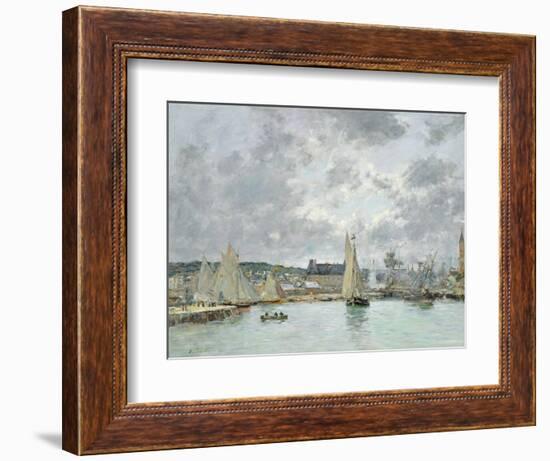 Trouville Harbour, 1880-Eugène Boudin-Framed Giclee Print