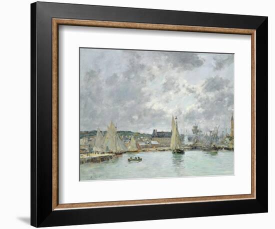 Trouville Harbour, 1880-Eugène Boudin-Framed Giclee Print