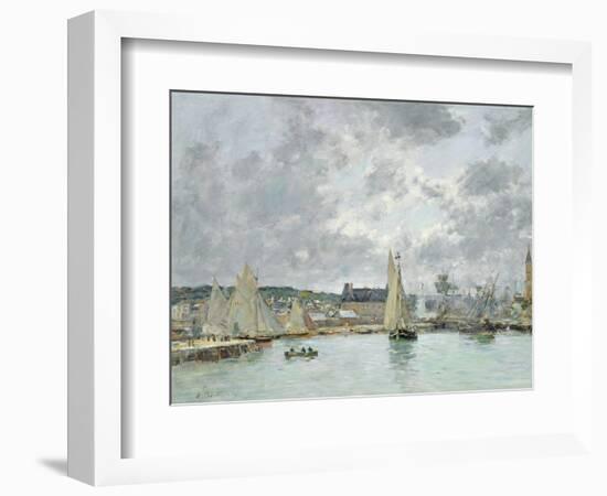 Trouville Harbour, 1880-Eugène Boudin-Framed Giclee Print