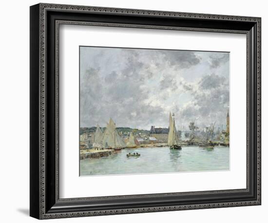 Trouville Harbour, 1880-Eugène Boudin-Framed Giclee Print