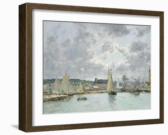 Trouville Harbour, 1880-Eugène Boudin-Framed Giclee Print