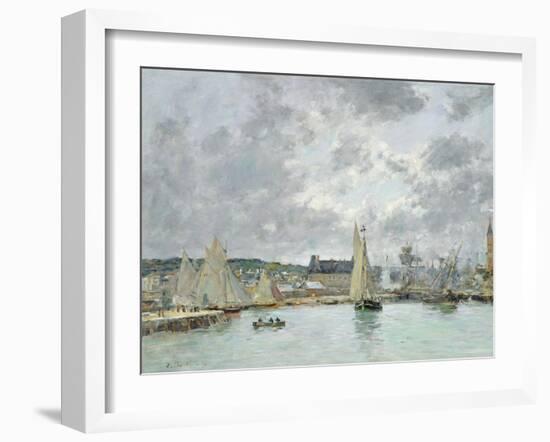 Trouville Harbour, 1880-Eugène Boudin-Framed Giclee Print