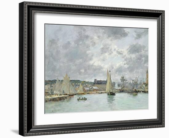 Trouville Harbour, 1880-Eugène Boudin-Framed Giclee Print