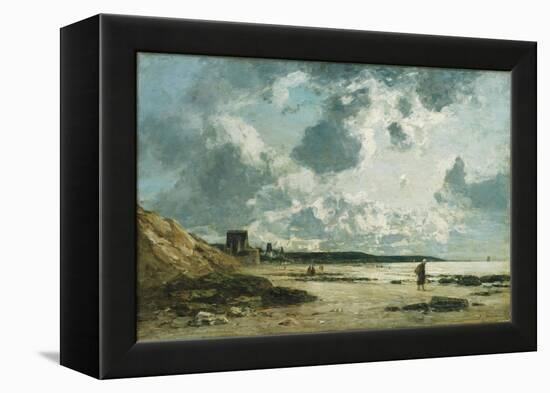 Trouville, the Black Rocks, C.1860-1865-Eugène Boudin-Framed Premier Image Canvas