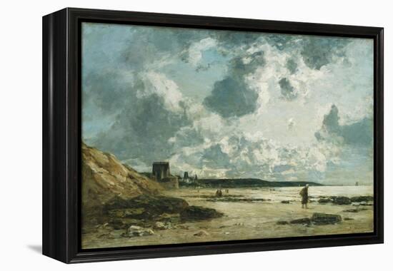 Trouville, the Black Rocks, C.1860-1865-Eugène Boudin-Framed Premier Image Canvas