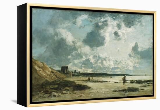 Trouville, the Black Rocks, C.1860-1865-Eugène Boudin-Framed Premier Image Canvas