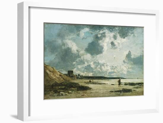 Trouville, the Black Rocks, C.1860-1865-Eugène Boudin-Framed Giclee Print