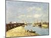 Trouville, the Jetty and the Basin, 1896-Eugène Boudin-Mounted Giclee Print