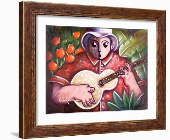 Trovando En Las Marias-Oscar Ortiz-Framed Giclee Print