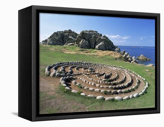 Troy Town Maze, St. Agnes, Isles of Scilly, United Kingdom-Adam Woolfitt-Framed Premier Image Canvas