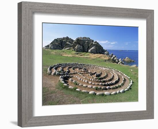 Troy Town Maze, St. Agnes, Isles of Scilly, United Kingdom-Adam Woolfitt-Framed Photographic Print