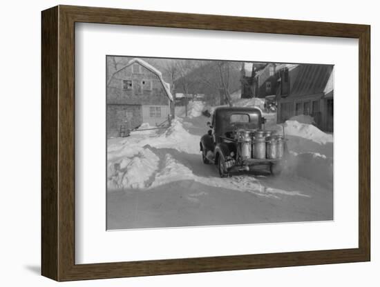 Truck delivering Milk, Woodstock, Vermont, 1939-Marion Post Wolcott-Framed Photographic Print