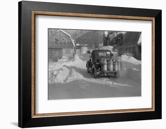 Truck delivering Milk, Woodstock, Vermont, 1939-Marion Post Wolcott-Framed Photographic Print