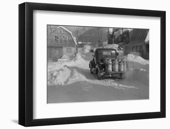 Truck delivering Milk, Woodstock, Vermont, 1939-Marion Post Wolcott-Framed Photographic Print