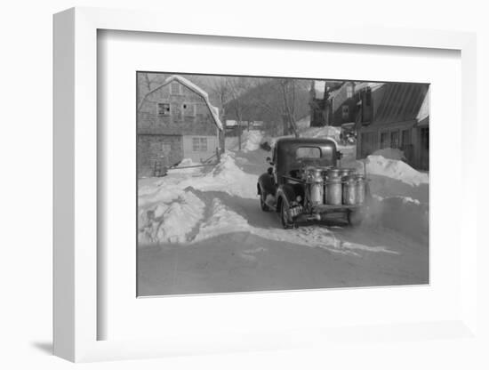 Truck delivering Milk, Woodstock, Vermont, 1939-Marion Post Wolcott-Framed Photographic Print