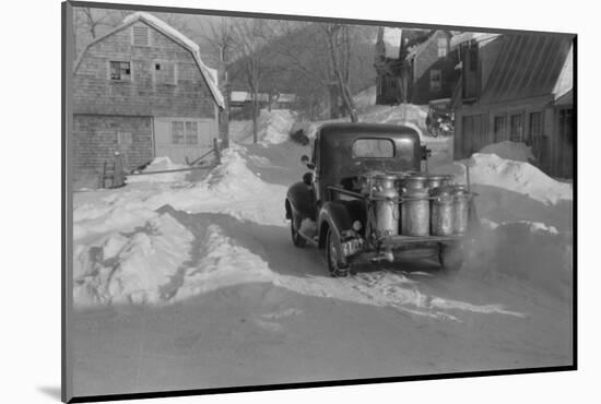 Truck delivering Milk, Woodstock, Vermont, 1939-Marion Post Wolcott-Mounted Photographic Print