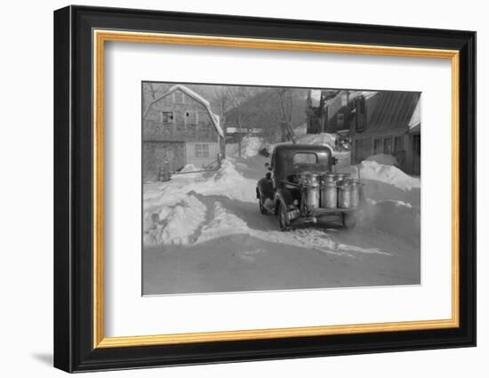 Truck delivering Milk, Woodstock, Vermont, 1939-Marion Post Wolcott-Framed Photographic Print