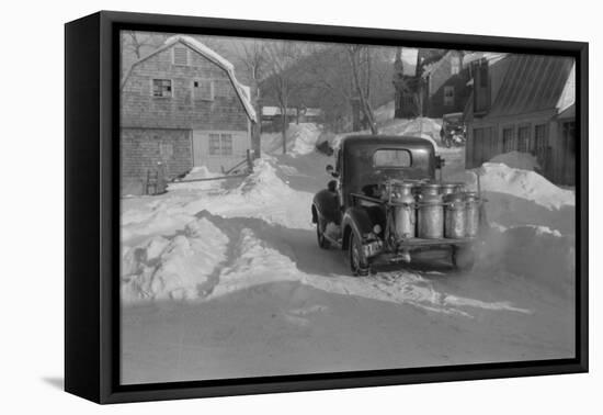 Truck delivering Milk, Woodstock, Vermont, 1939-Marion Post Wolcott-Framed Premier Image Canvas