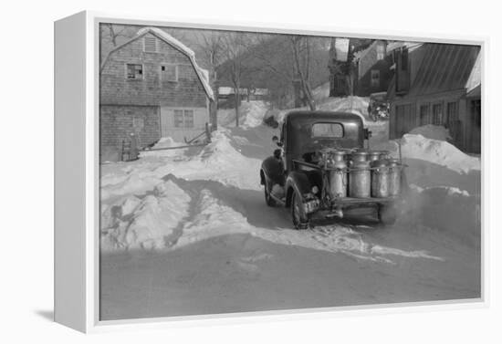 Truck delivering Milk, Woodstock, Vermont, 1939-Marion Post Wolcott-Framed Premier Image Canvas