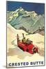 Truck Hauling Skiers, Crested Butte, Colorado-null-Mounted Art Print