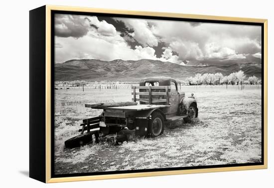 Truck in Field-George Johnson-Framed Premier Image Canvas