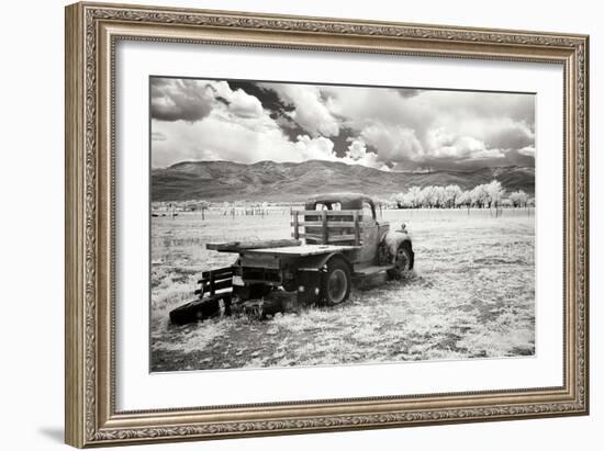 Truck in Field-George Johnson-Framed Photographic Print