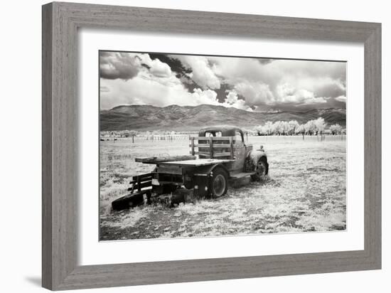 Truck in Field-George Johnson-Framed Photographic Print