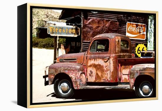 Truck - Route 66 - Gas Station - Arizona - United States-Philippe Hugonnard-Framed Premier Image Canvas