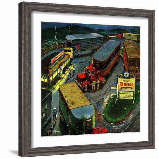 "Truck Stop Diner", October 10, 1953-Ben Kimberly Prins-Framed Giclee Print