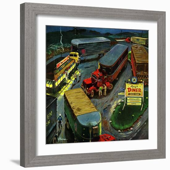 "Truck Stop Diner", October 10, 1953-Ben Kimberly Prins-Framed Giclee Print