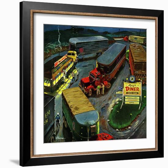 "Truck Stop Diner", October 10, 1953-Ben Kimberly Prins-Framed Giclee Print