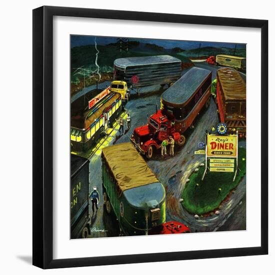 "Truck Stop Diner", October 10, 1953-Ben Kimberly Prins-Framed Giclee Print