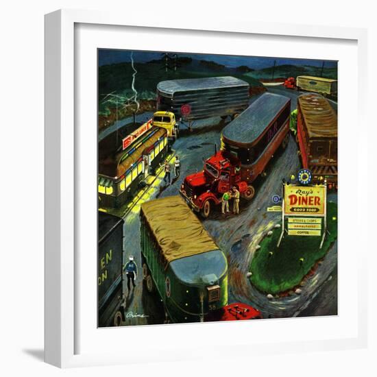 "Truck Stop Diner", October 10, 1953-Ben Kimberly Prins-Framed Giclee Print