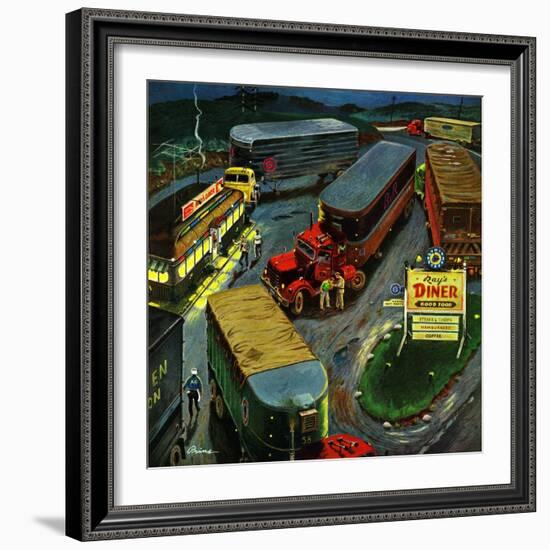 "Truck Stop Diner", October 10, 1953-Ben Kimberly Prins-Framed Giclee Print