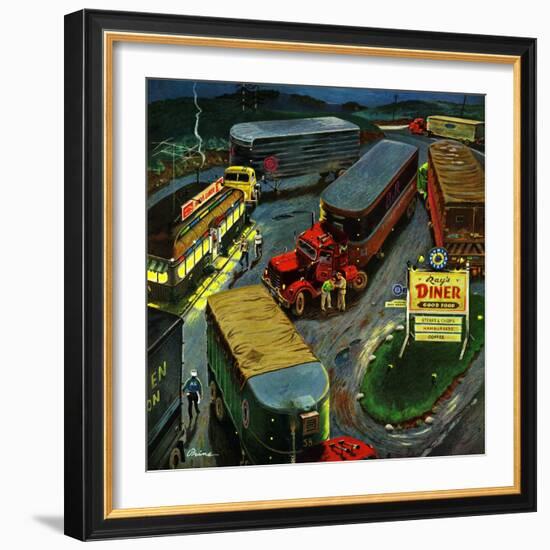 "Truck Stop Diner", October 10, 1953-Ben Kimberly Prins-Framed Giclee Print