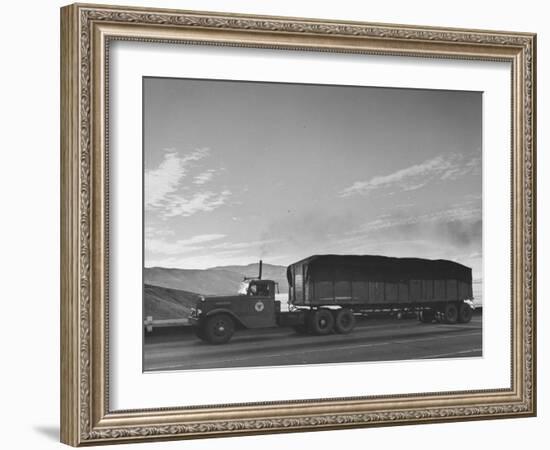 Trucking over Grapeline from L. A. and San Francisco-Peter Stackpole-Framed Photographic Print