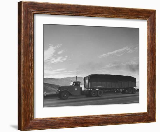 Trucking over Grapeline from L. A. and San Francisco-Peter Stackpole-Framed Photographic Print