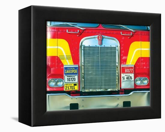 Trucking-Brian James-Framed Stretched Canvas