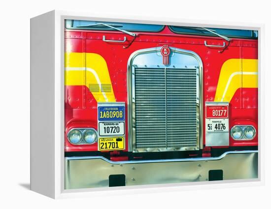 Trucking-Brian James-Framed Stretched Canvas