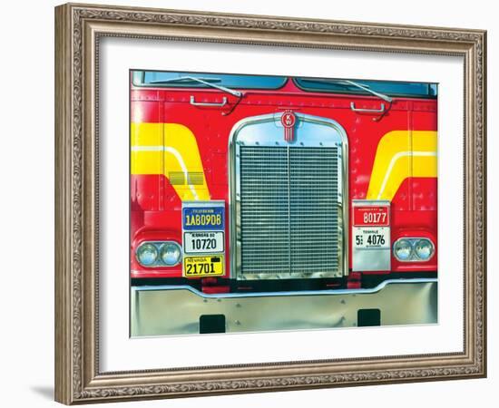 Trucking-Brian James-Framed Art Print