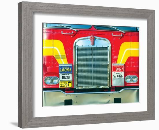 Trucking-Brian James-Framed Art Print