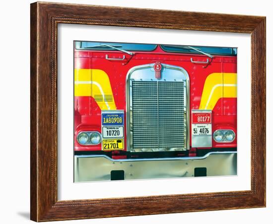 Trucking-Brian James-Framed Art Print