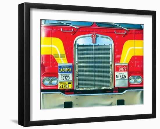 Trucking-Brian James-Framed Art Print