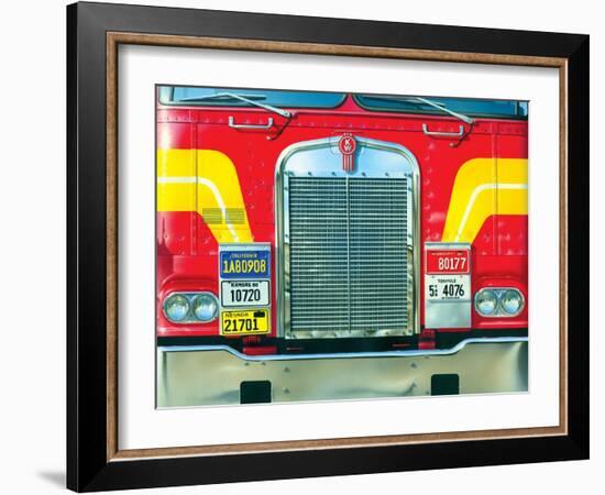 Trucking-Brian James-Framed Art Print