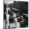 Trucks Clog Roadway in Front of Street-Level Entrances to Long Row of Hudson River Piers on West St-Andreas Feininger-Mounted Photographic Print