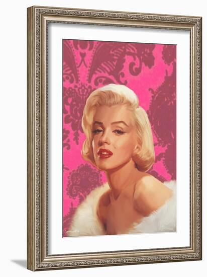 True Blue Marilyn in Pink-Chris Consani-Framed Art Print