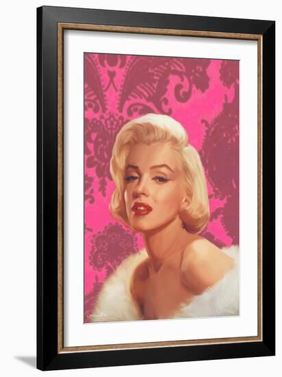 True Blue Marilyn in Pink-Chris Consani-Framed Art Print