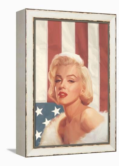 True Blue Marilyn in Pink-Chris Consani-Framed Stretched Canvas