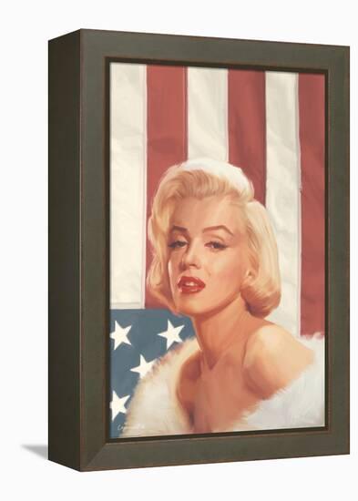 True Blue Marilyn in Pink-Chris Consani-Framed Stretched Canvas